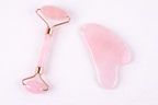 Gua sha en gezichtsroller rozenkwarts